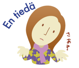 Moi! Finnish Japanese stickers! sticker #7672903