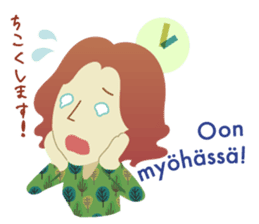 Moi! Finnish Japanese stickers! sticker #7672920
