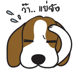 Porjai Beagle Dog Version 2 sticker #7673973