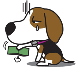 Porjai Beagle Dog Version 2 sticker #7673974