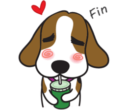Porjai Beagle Dog Version 2 sticker #7673979