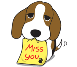 Porjai Beagle Dog Version 2 sticker #7673982