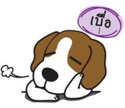 Porjai Beagle Dog Version 2 sticker #7673985