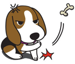 Porjai Beagle Dog Version 2 sticker #7673988