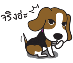Porjai Beagle Dog Version 2 sticker #7673989