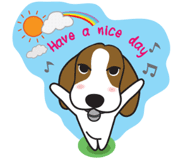 Porjai Beagle Dog Version 2 sticker #7673994