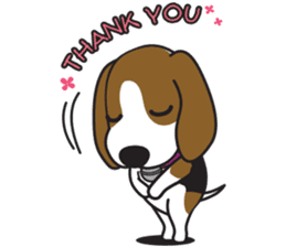 Porjai Beagle Dog Version 2 sticker #7673995