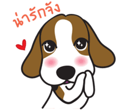 Porjai Beagle Dog Version 2 sticker #7673998