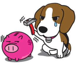 Porjai Beagle Dog Version 2 sticker #7673999