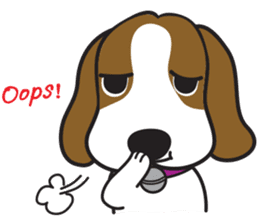 Porjai Beagle Dog Version 2 sticker #7674002