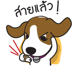 Porjai Beagle Dog Version 2 sticker #7674006