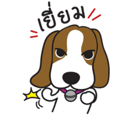 Porjai Beagle Dog Version 2 sticker #7674008