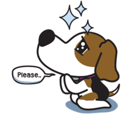 Porjai Beagle Dog Version 2 sticker #7674009