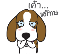 Porjai Beagle Dog Version 2 sticker #7674011