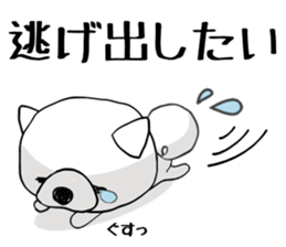 The dog was born in Hokkaido.2 sticker #7675430