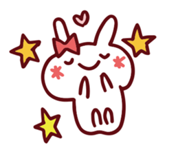 Love emoticons rabbit sticker #7675881