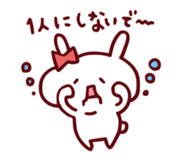 Love emoticons rabbit sticker #7675885