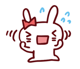 Love emoticons rabbit sticker #7675906