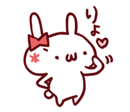 Love emoticons rabbit sticker #7675912