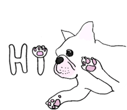 cute funny french bulldog sticker #7676119