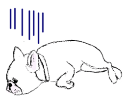 cute funny french bulldog sticker #7676129