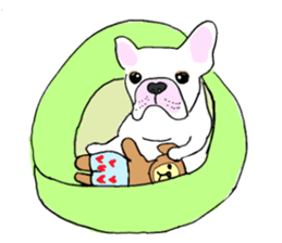 cute funny french bulldog sticker #7676135