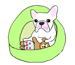 cute funny french bulldog sticker #7676135