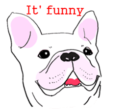 cute funny french bulldog sticker #7676139
