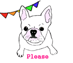 cute funny french bulldog sticker #7676144