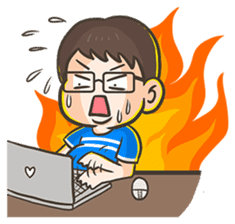 PhaKhi The lazy man sticker #7676279