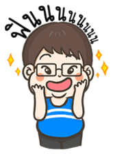 PhaKhi The lazy man sticker #7676288