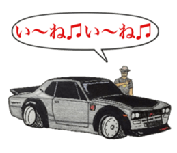 Old car highway racer NO4 sticker #7676503
