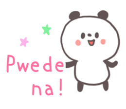 A panda and Tagalog sticker #7677901