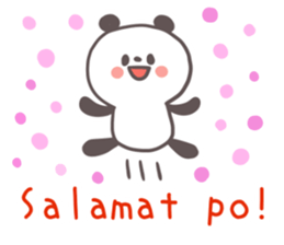 A panda and Tagalog sticker #7677902