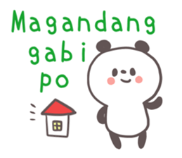 A panda and Tagalog sticker #7677906