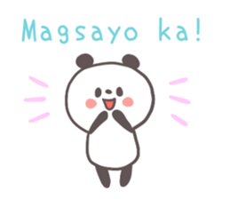 A panda and Tagalog sticker #7677916