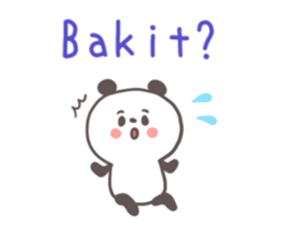 A panda and Tagalog sticker #7677929