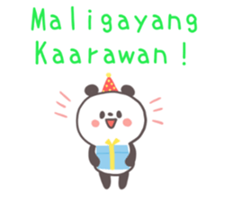 A panda and Tagalog sticker #7677934