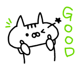 Unrestrained cat sticker sticker #7678225