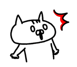 Unrestrained cat sticker sticker #7678234