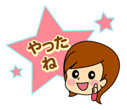 kawaii women sticker #7678676