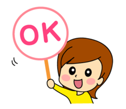 kawaii women sticker #7678692