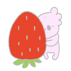 It is a koala leisurely 3 strawberry