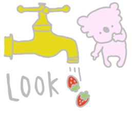 It is a koala leisurely 3 strawberry sticker #7678700