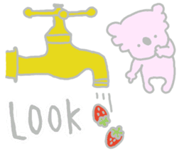 It is a koala leisurely 3 strawberry sticker #7678700