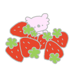 It is a koala leisurely 3 strawberry sticker #7678701