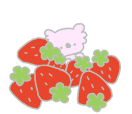 It is a koala leisurely 3 strawberry sticker #7678701