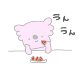 It is a koala leisurely 3 strawberry sticker #7678702