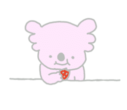 It is a koala leisurely 3 strawberry sticker #7678703