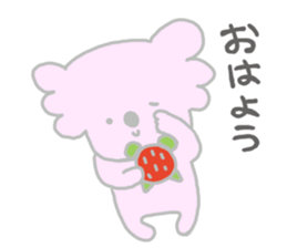 It is a koala leisurely 3 strawberry sticker #7678706